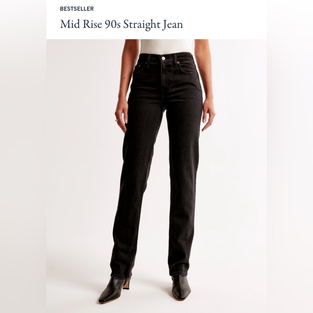 Abercrombie & Fitch Mid Rise 90s Straight Jean